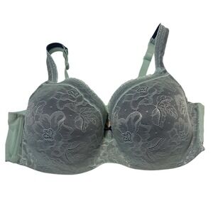 Cacique Modern Lace Bra Seafoam Green Navy Blue Underwire A/O LL BAL MODERN LACE